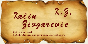 Kalin Zivgarević vizit kartica